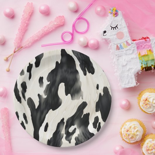 Western Farm Animal Cow Country Papieren Bordje (Feest)