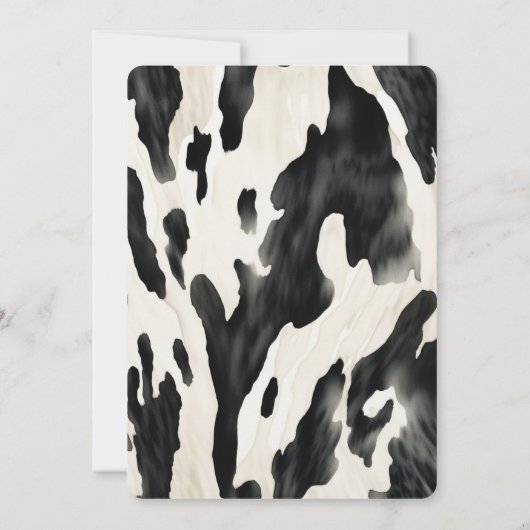 Western Farm Animal Cow Kaart (Achterkant)