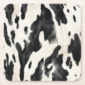 Western Farm Animal Cow Kartonnen Onderzetters (Voorkant)