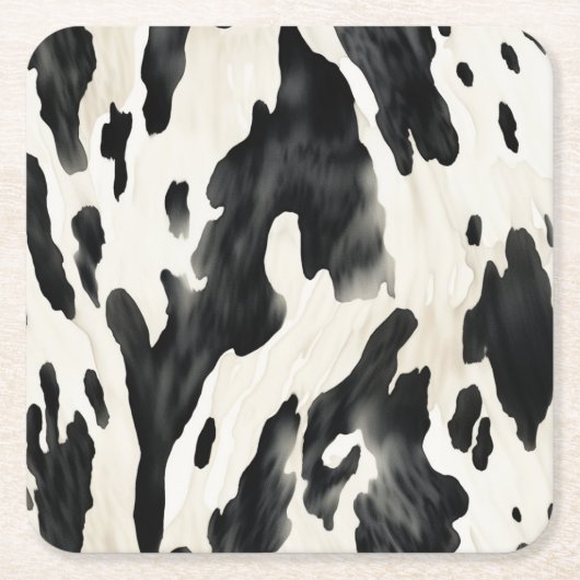 Western Farm Animal Cow Kartonnen Onderzetters (Voorkant)