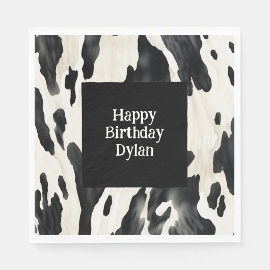 Western Farm Animal Cow Servet (Voorkant)