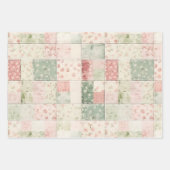 Western Farm Mint Pink Floral Quilt Patterns Inpakpapier Vel (Voorkant)