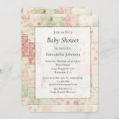 Western Farm Mint Pink Floral Quilt Patterns Kaart (Voorkant / Achterkant)