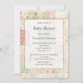 Western Farm Mint Pink Floral Quilt Patterns Kaart (Voorkant)