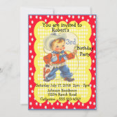 Western Feest Kleine Cowboy Verjaardagsuitnodiging Kaart (Voorkant)