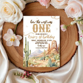 Western First Birthday Invitation Kaart