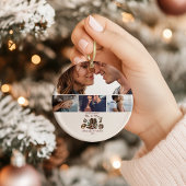 Western First Christmas As Mrs and Mr 4 Photo  Keramisch Ornament