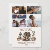 Western First Christmas As Mrs and Mr 7 Photo  Feestdagenkaart (Voorkant)