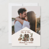 Western First Christmas As Mrs and Mr  Photo  Feestdagenkaart (Voorkant)