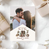 Western First Christmas As Mrs and Mr  Photo  Feestdagenkaart