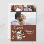 Western First Christmas Married 3 Photo  Feestdagenkaart (Voorkant)