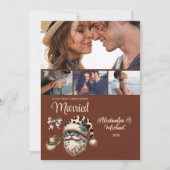 Western First Christmas Married 4 Photo  Feestdagenkaart (Voorkant)