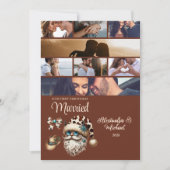 Western First Christmas Married 8 Photo  Feestdagenkaart (Voorkant)