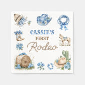 Western First Rodeo Cowboy Birthday Napkins Servet (Voorkant)
