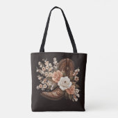Western-Flowers met een Cowboy Boot Tote Bag (Achterkant)