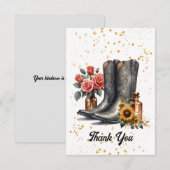 Western fluistert dank u bedankkaart (Voorkant / Achterkant)