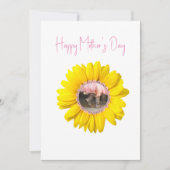 Western Foral Yellow Zonnebloempassen Moederdag Feestdagenkaart (Voorkant)