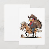Western Gekookte Turkije Thanksgiving Cowboy Cowgi Bedankkaart (Voorkant / Achterkant)