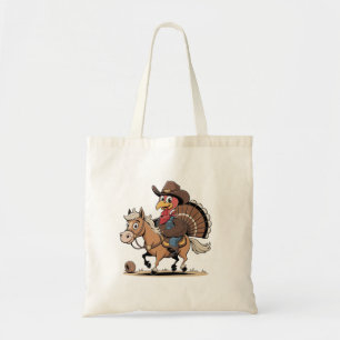 Western Gekookte Turkije Thanksgiving Cowboy Cowgi Tote Bag