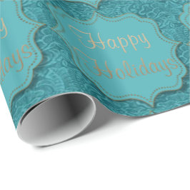 Western gelooid leder met Prettige feestdagen Cadeaupapier