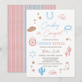 Western Gender Reveal Cowboy or Cowgirl  Kaart (Voorkant / Achterkant)