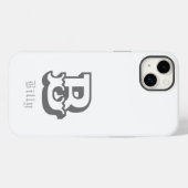 Western gepersonaliseerd monogram Case-Mate iPhone case (Achterkant (horizontaal))
