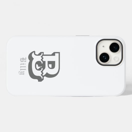 Western gepersonaliseerd monogram Case-Mate iPhone case (Achterkant (horizontaal))