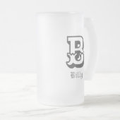 Western gepersonaliseerd monogram matglas bierpul (Voorkant rechts)