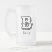 Western gepersonaliseerd monogram matglas bierpul (Links)