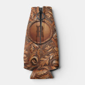 Western Gereed Leather Print Aangepast Initiaal Flesjeskoeler (Achterkant)