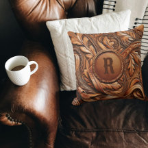 Western Gereed Leather Print Aangepast Initiaal