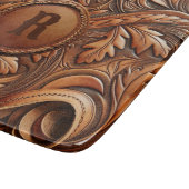 Western Gereed Leather Print Aangepast Initiaal Snijplank (Hoek)