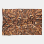 Western Gereed Leather Print Aangepast Initiaal Theedoek (Horizontaal)