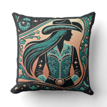 Western Gereed Leather Print Cowgirl