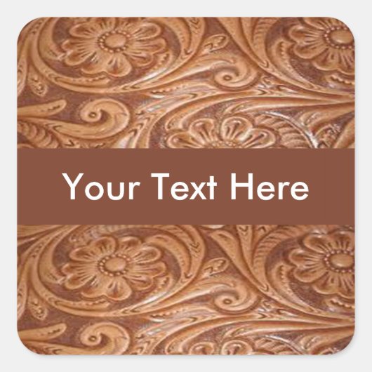 Western  gereedschapsleer vierkante sticker (Voorkant)