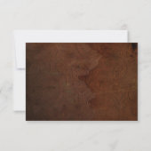 Western getoold leder aangepaste bruiloft RSVP Kaartje (Achterkant)