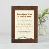 Western getoold leder Aanvragen voor aangepaste br Kaart (Staand voorkant)