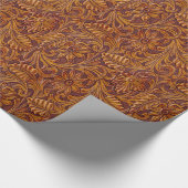 Western getoold leder afdrukken cadeaupapier (Hoek)