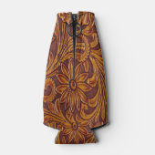 Western getoold leder afdrukken flesjeskoeler (Achterkant)