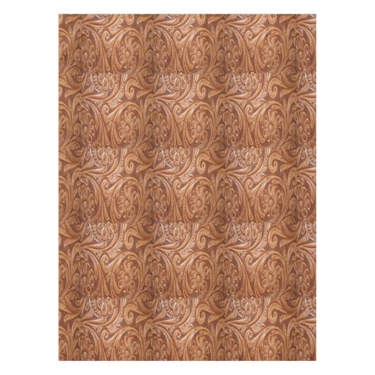 Western getoold leder printplaat tafelkleed (Voorkant)