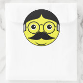 Western gezicht ronde sticker (Tas)