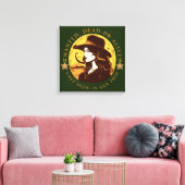 Western Gezocht Cowgirl Canvas Afdruk (Insitu (Woonkamer))