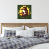 Western Gezocht Cowgirl Canvas Afdruk (Insitu (Slaapkamer))