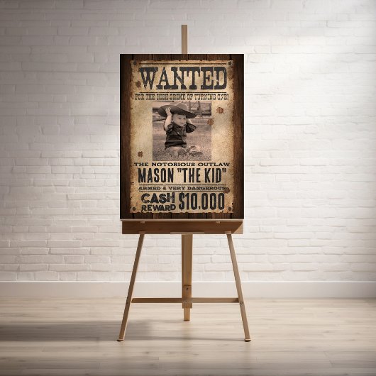 Western Gezocht Outlaw Welkom Verjaardag Poster