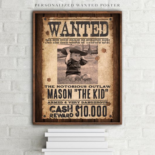 Western Gezocht Outlaw Welkom Verjaardag Poster