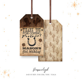 Western Gezocht Verjaardag Dank u Labels Cadeaulabel