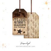 Western Gezocht Verjaardag Dank u Labels Cadeaulabel
