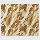 Western Gold Cream Koeienhuid Cadeaupapier (Vlak)