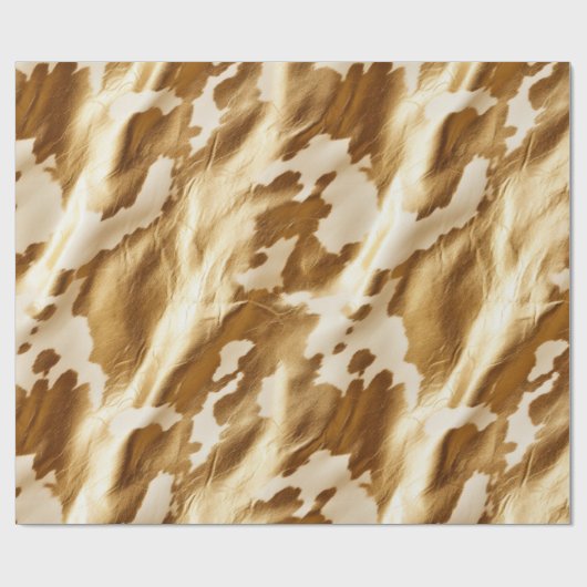 Western Gold Cream Koeienhuid Cadeaupapier (Vlak)