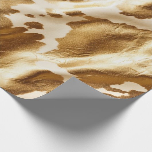 Western Gold Cream Koeienhuid Cadeaupapier (Hoek)